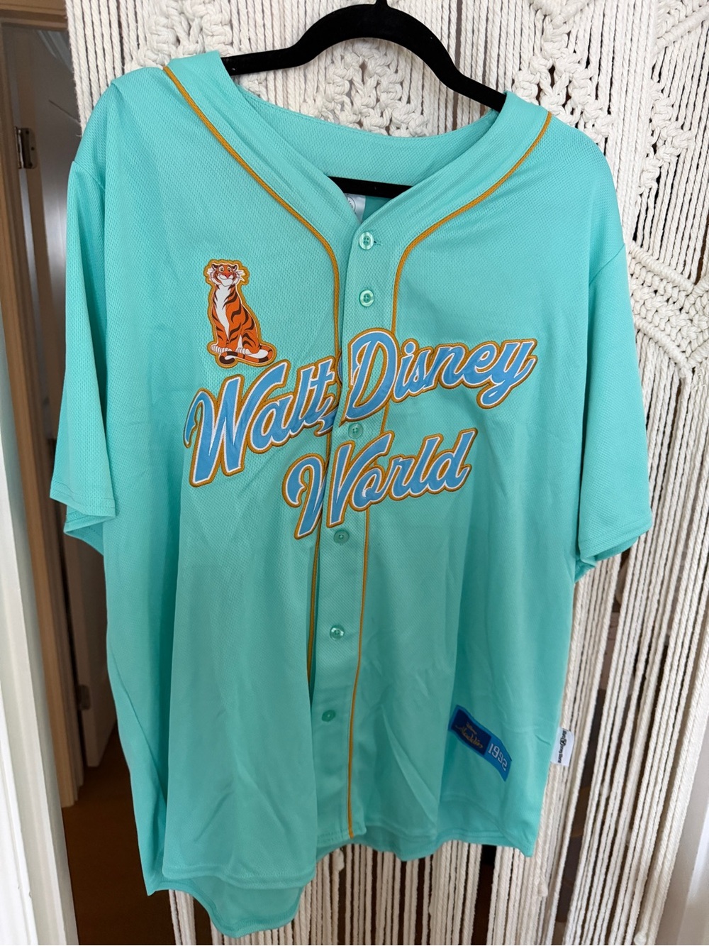 NWOT Walt Disney world baseball Jersey princess Jasmine Aladdin - L